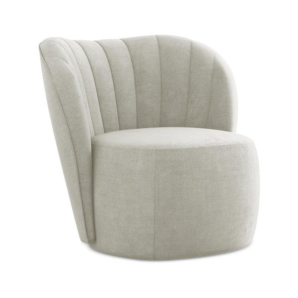 Krem fotelja od šenila Keloa – Makamii