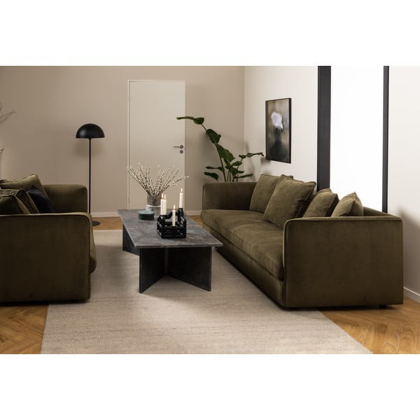 Crni mramorni stolić za kavu 70x140 cm Vega – Actona-image-2