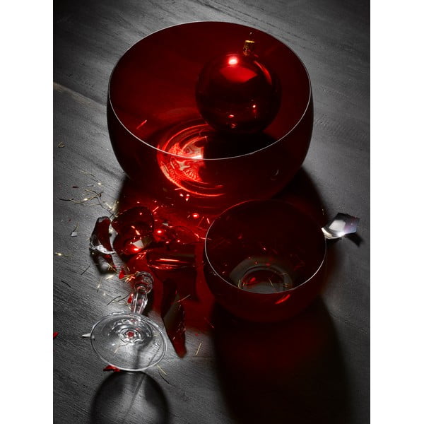 Set od 6 crvenih staklenih zdjela Crystalex Extravagance, ø 21,95 cm