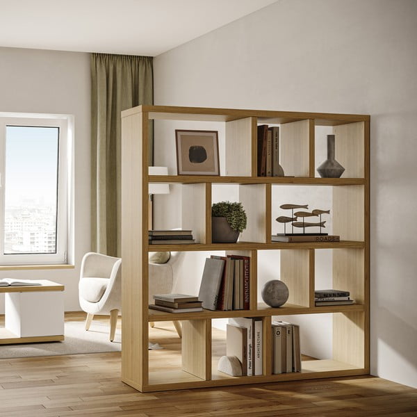Smeđa biblioteka u dekoru hrasta 150x159 cm Berlin – TemaHome-image-3