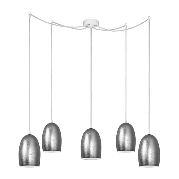Stropna svjetiljka u srebrnoj boji Sotto Luce Ume Elementary 5S, ⌀ 13,5 cm