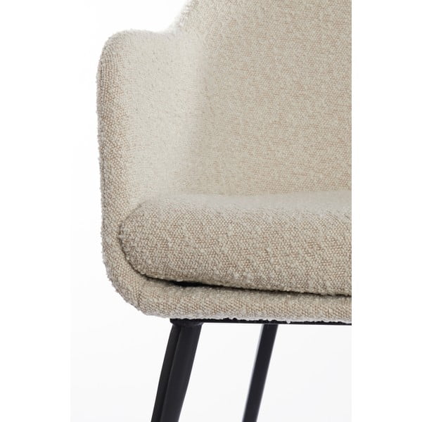 Krem podstavljena blagovaonska stolica s naslonima za ruke Leone – Light & Living-image-4