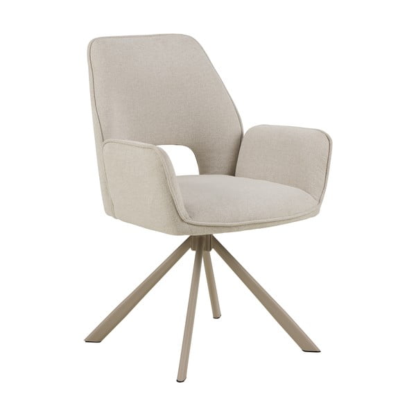 Bež podstavljena blagovaonska stolica s naslonima za ruke Graham – Actona