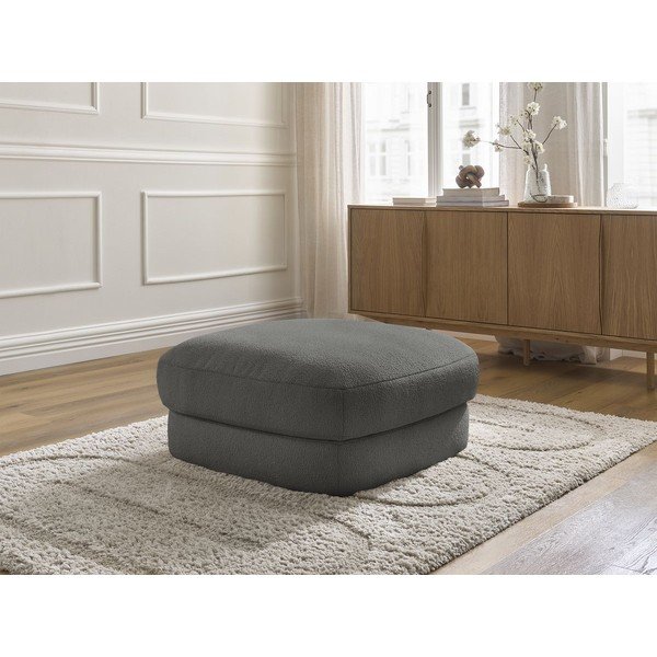 Tamno sivi tabure od bouclé tkanine Leonore – Bobochic Paris-image-1