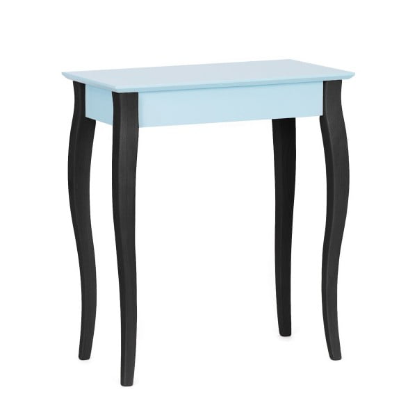 Svijetlo tirkizni konzolni stol s crnim Ragaba Lilo nogama, širine 65 cm