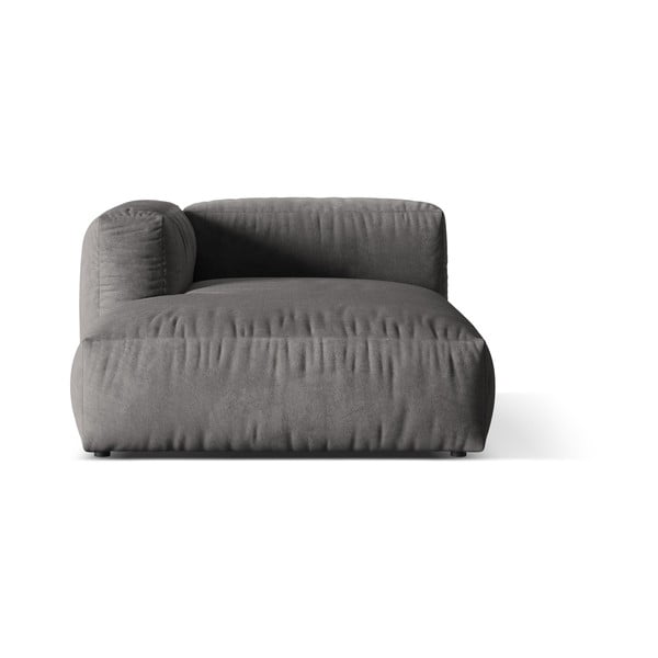 Siva baršunasti modularna sjedeća garnitura (s lijevim kutom) Martina – Micadoni 