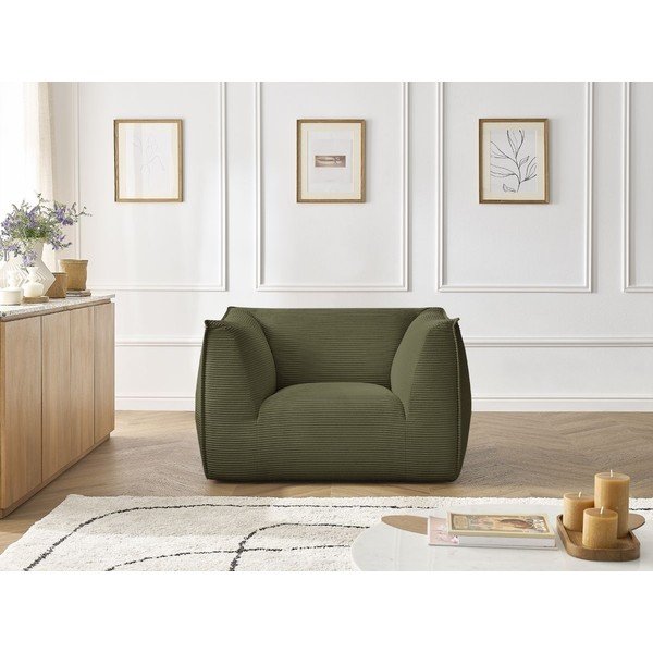 Zelena fotelja od samta Giorgia – Bobochic Paris-image-4