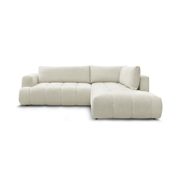 Bež sklopiva/s prostorom za odlaganje kutna garnitura (s desnim kutom/u obliku slova L) Fuji – Bobochic Paris