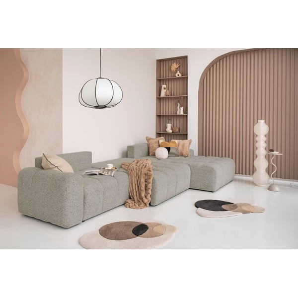 Svjetlo smeđa sklopiva/s prostorom za odlaganje kutna garnitura (s desnim kutom) Lulu – Miuform-image-1