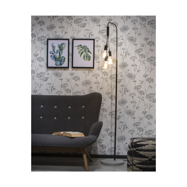 Crna samostojeća lampa s postoljem od betona - it's about RoMi Oslo-image-1