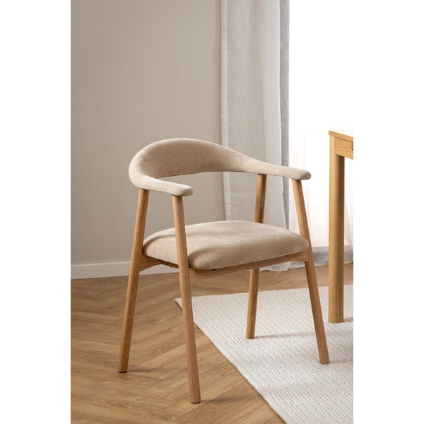 Bež/u prirodnoj boji blagovaonska stolica Addi – Actona-image-2