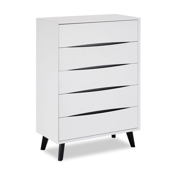 Bijela visoka komoda 80x117 cm Lyon – Furnhouse-image-2