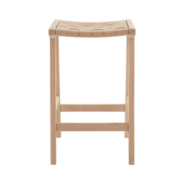 Barske stolice u setu 2 kom od punog hrasta u prirodnoj boji (visine sjedala 65 cm) Norrebro – Jotex-image-2