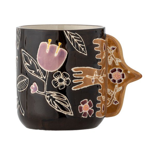 Tamno smeđe šalice u setu 4 kom za latte glinene 325 ml Vivielle – Bloomingville-image-2