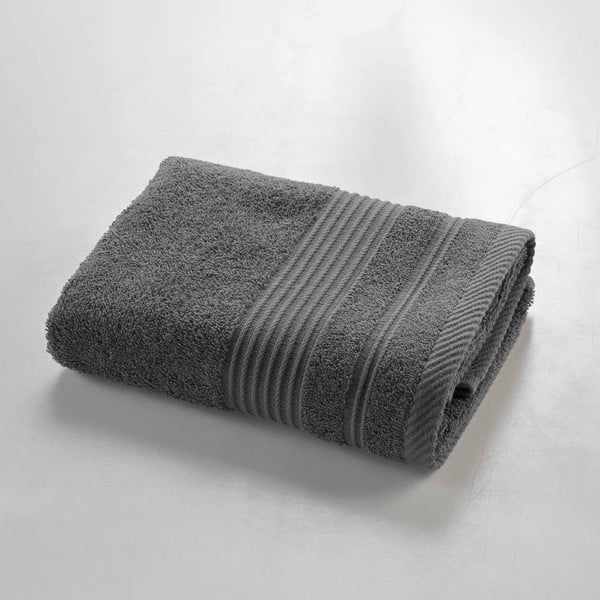 Tamno sivi pamučni ručnik od frotira 50x90 cm Tendresse – douceur d'intérieur