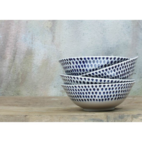 Bijelo-plava kamena posuda indigo pad, Ø 17 cm-image-1