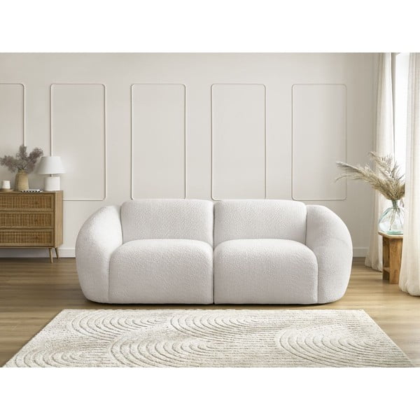 Bijela sofa od bouclé tkanine 230 cm Tina – Bobochic Paris-image-3