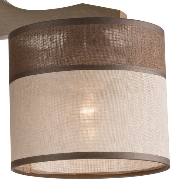 Tamno smeđa stropna svjetiljka s tekstilnim sjenilom ø 16 cm Andrea – LAMKUR-image-4