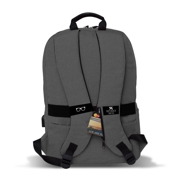 Sivi ruksak s USB priključkom My Valice GALAXY Smart Bag-image-1