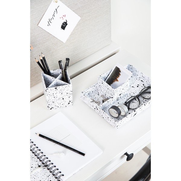 4-dijelni crno-bijeli stolni organizator Bigso Box of Sweden Lena-image-3