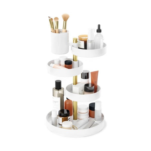 Bijeli plastični kupaonski organizator za kozmetiku Pirouette - Umbra