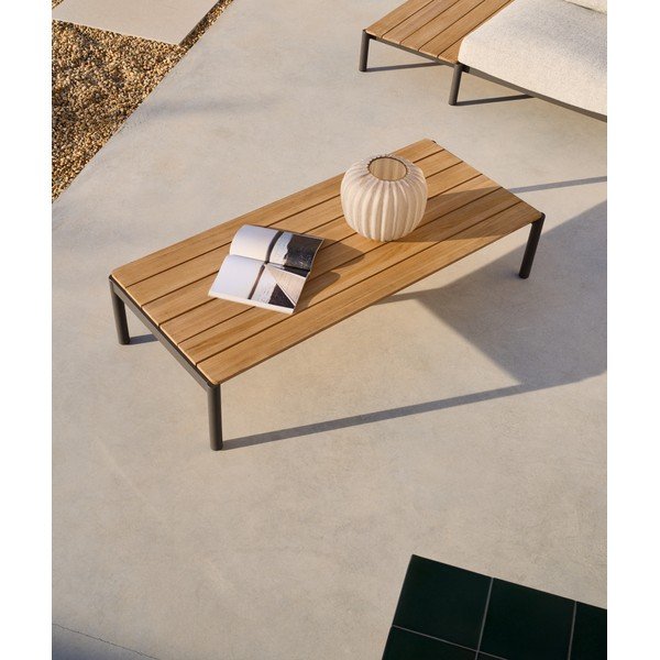 Vrtni stolić za kavu od masivne tikovine 63x149 cm Sorells – Kave Home-image-2