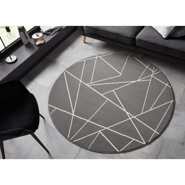 Sivi tepih Ragami Velvet, ø 140 cm-image-1