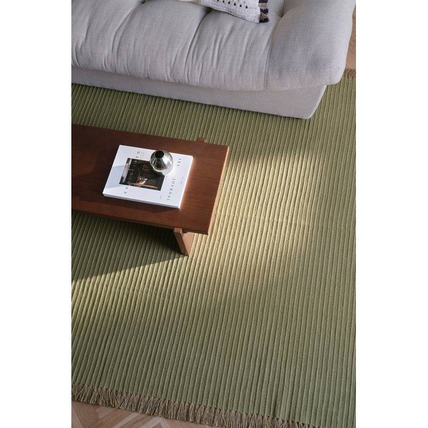 Zelena ručno rađena staza od mješavine pamuka 80x150 cm Channa – Jotex-image-1