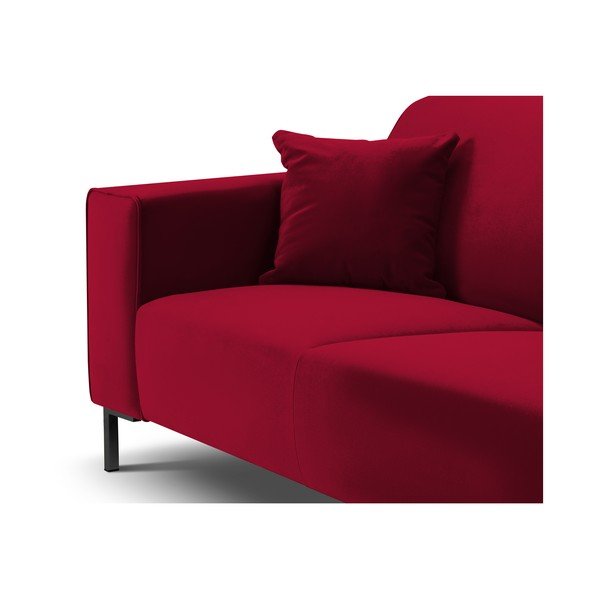 Crvena kutna garnitura od baršuna Cosmopolitan Design Siena, desni kut-image-1