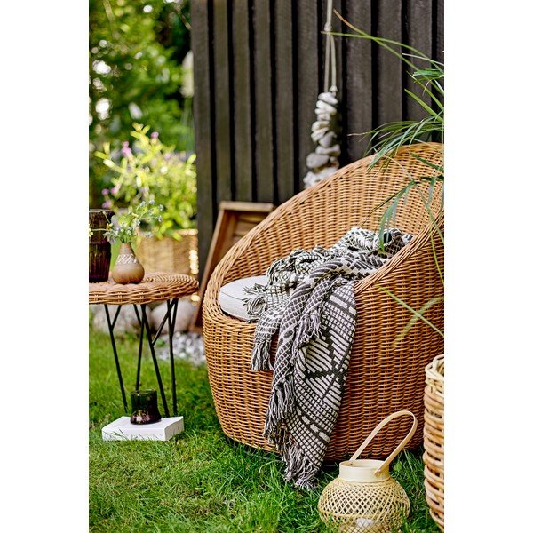 Okrugao pomoćni stol od umjetnog ratana ø 46 cm Roccas – Bloomingville-image-1
