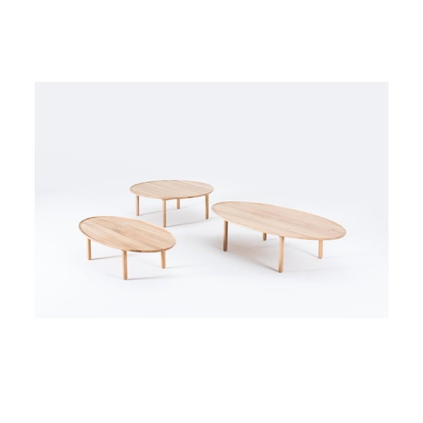 Stolić od hrastovine u prirodnoj boji 80x150 cm Mu - Gazzda-image-4