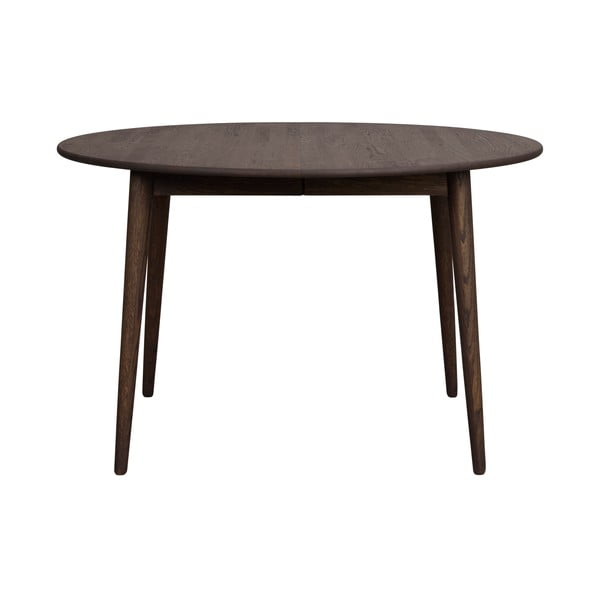 Tamno smeđi okrugao proširiv blagovaonski stol od punog hrasta ø 120 cm Tyler – Rowico