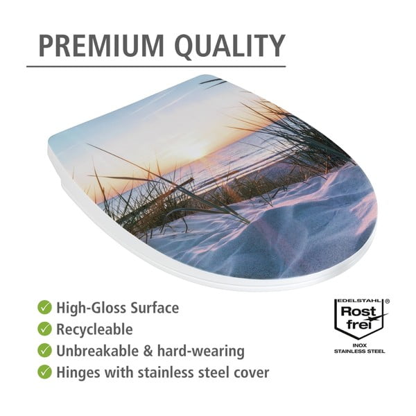 WC daska s automatskim zatvaranjem 36,5 x 45 cm Baltic – Wenko-image-3