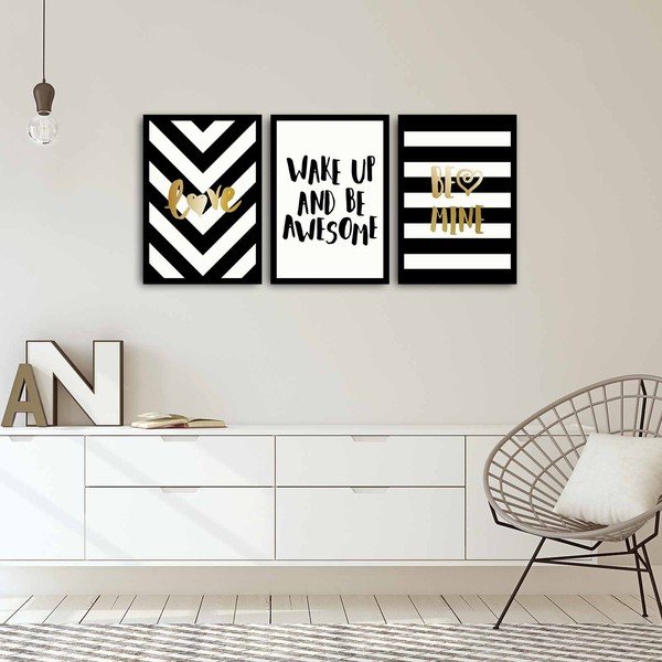 Poster Black and White, 109 x 50 cm-image-1