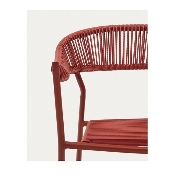 Ciglaste blagovaonske stolice u setu 4 kom od umjetnog ratana Futadera – Kave Home-image-4