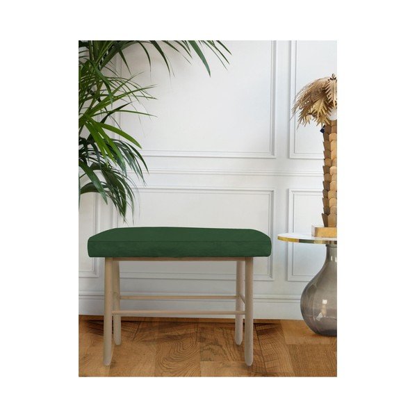 Stolica od borovog drveta s tamnozelenom baršunastom presvlakom Velvet Atelier-image-1