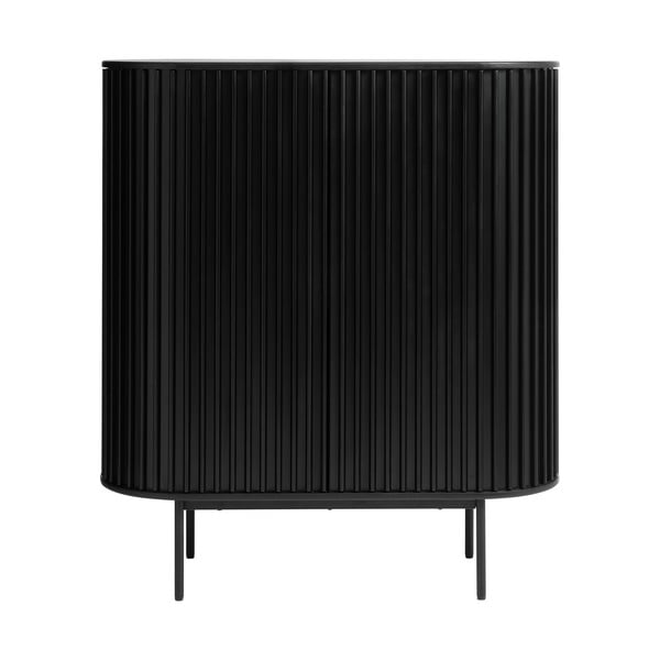 Crni ormarić u dekoru hrasta 125x110 cm Siena – Unique Furniture