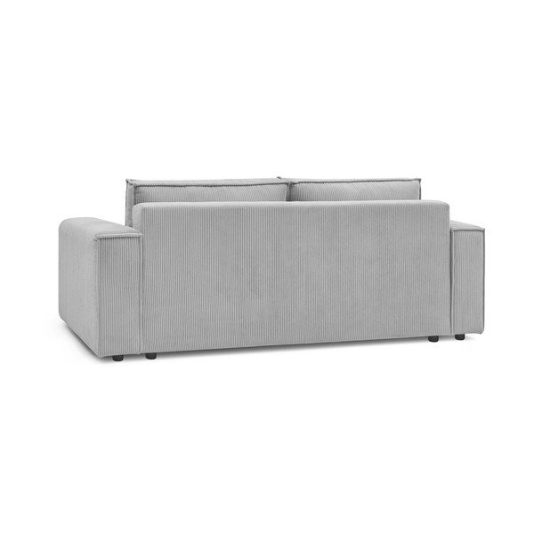 Svijetlo siva sklopiva sofa od samta 245 cm Nihad – Bobochic Paris-image-4