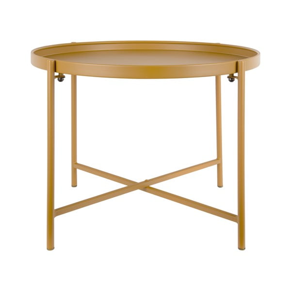 Oker žuti metalni okrugao stolić za kavu ø 50 cm Meseta  – Leitmotiv-image-3