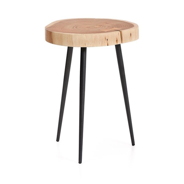 Okrugao pomoćni stol s pločom stola od bagrema 35x35 cm Tanive – Kave Home