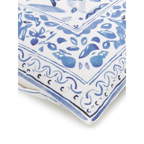 Plavo-bijela posteljina od pamučnog satena Westwing Collection Ryle, 155 x 220 cm-image-4