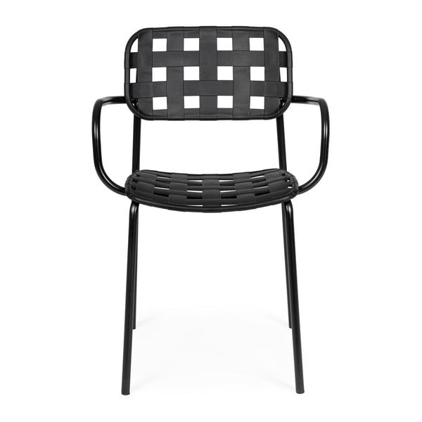 Crne metalne vrtne stolice u setu 4 kom Clover   – Bizzotto-image-1