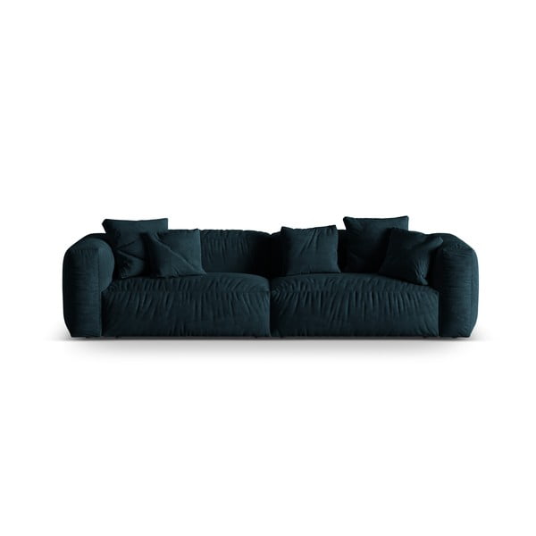 Tamno plava sofa od bouclé tkanine 320 cm Martina – Micadoni Home