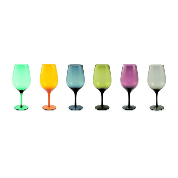 Set od 6 vinskih čaša u boji Villa d&#39;Este Happy Hour, 428 ml