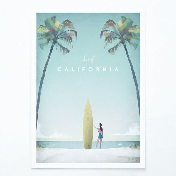 Poster Travelposter California, 50 x 70 cm