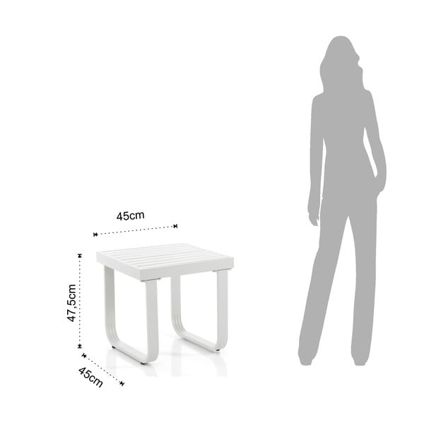 Pomoćni stol aluminijski 47.5x47.5 cm Ischia – Tomasucci-image-1