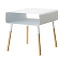 Bijeli pomoćni stolić YAMAZAKI Plain, visina 35 cm