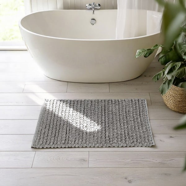 Siva tekstilna kupaonska prostirka 50x80 cm Solivo – Wenko-image-1