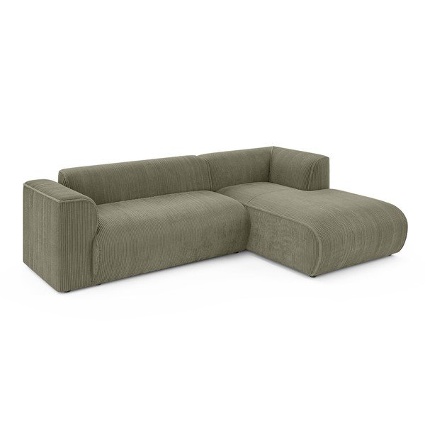 Zelena kutna garnitura od samta (s desnim kutom/s ležaljkom) Merid  – Ropez-image-2