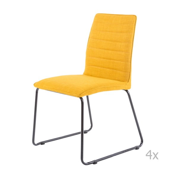 Set od 4 žute blagovaonske stolice sømcasa Vera